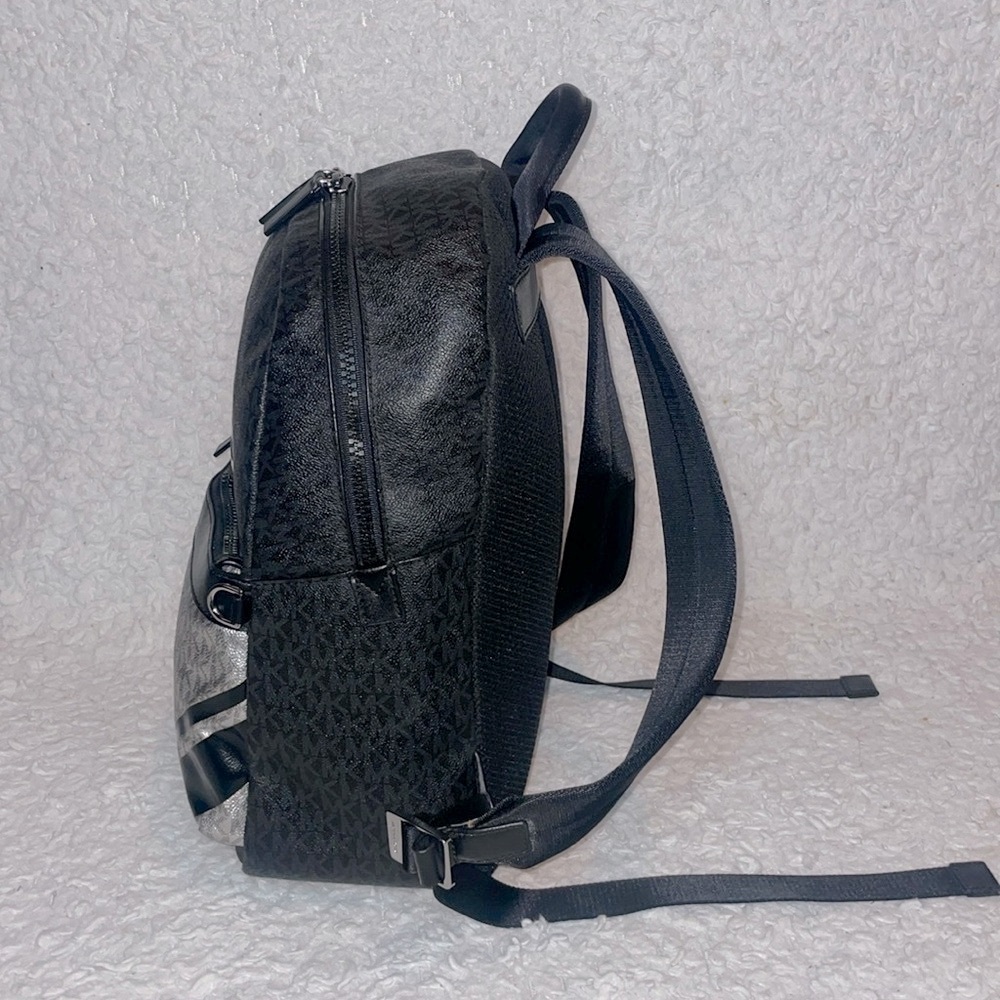 Michael Kors MK Unisex Jet Set Metallic Color Block Signature Logo Backpack - Picture 9 of 16